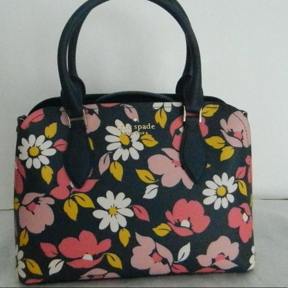 NWT KATE SPADE NEW YORK DARCY ROAD TRIP FLORA BLUE MULTI SMALL SATCHEL/BAG K6108 - Picture 9 of 12